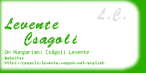 levente csagoli business card